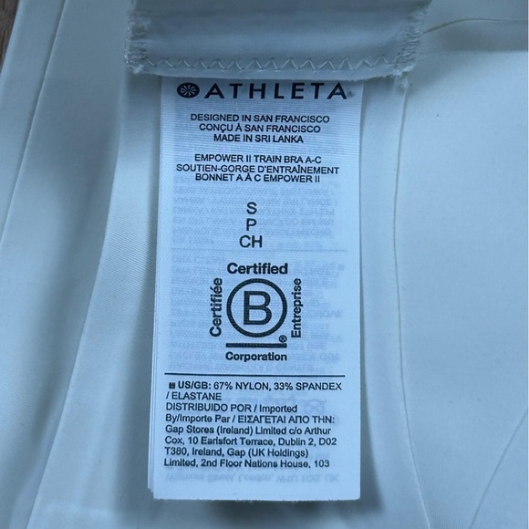 Athleta Women’s Bright White Zip Sports Bra Size S - Picture 6 of 9